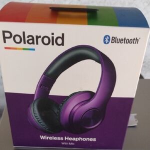 Polaroid Purple Wireless Headphones with Mic